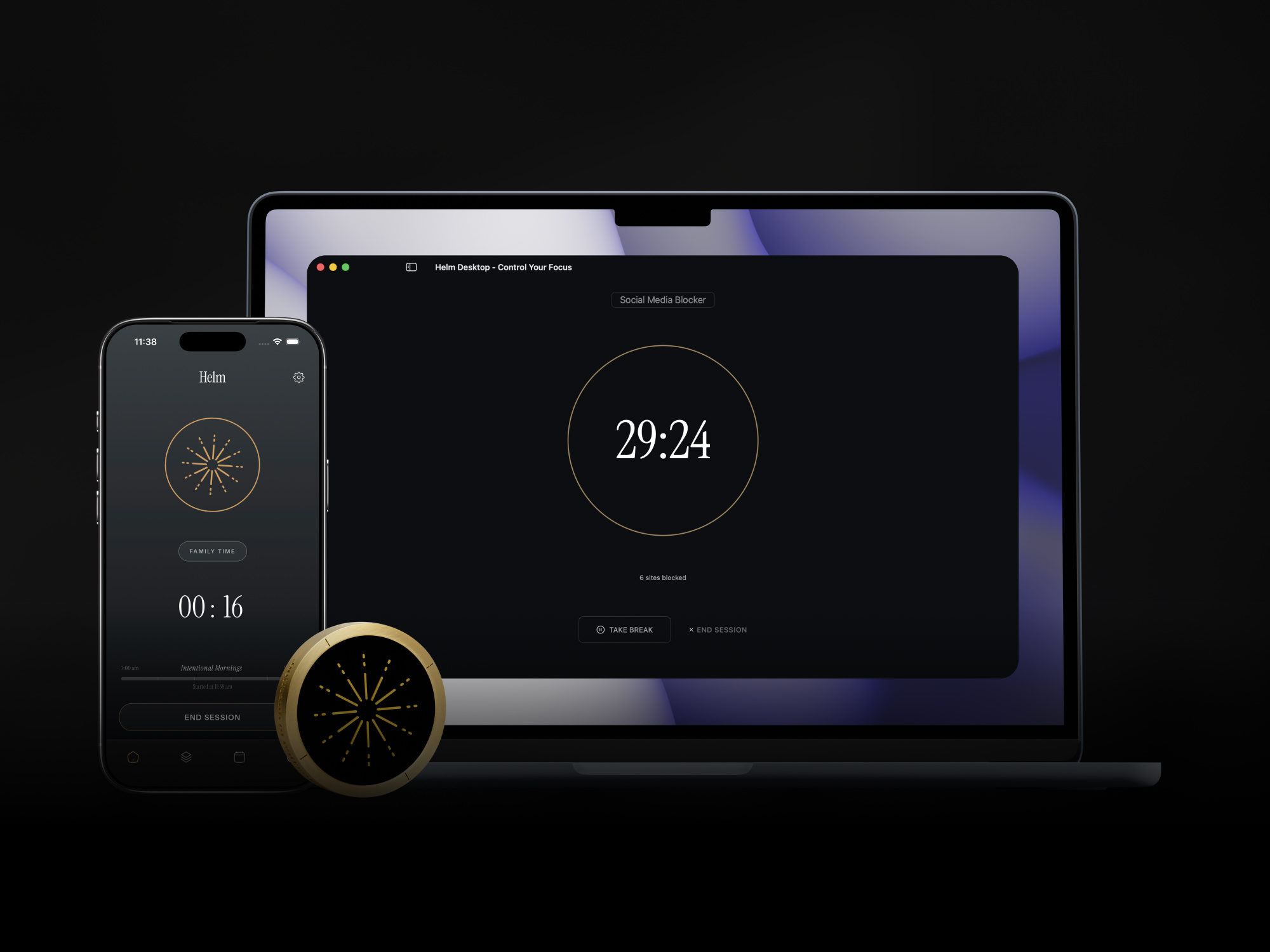 Helm running on Mac, iPhone, and Apple Watch