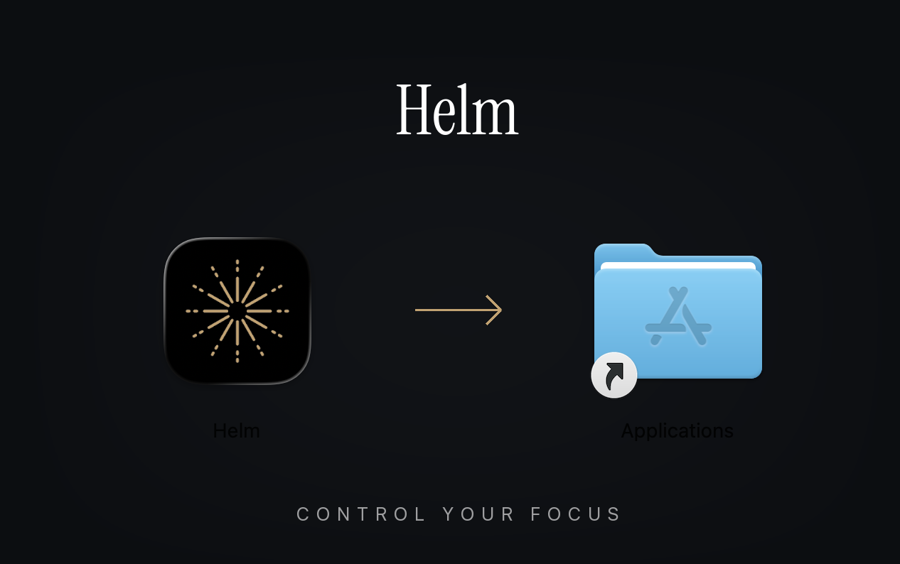 Step 2: Drag Helm icon into Applications